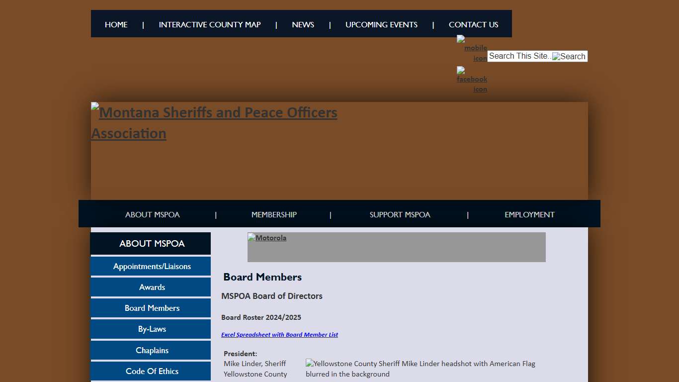 Board Members - Montana Sheriffs and Peace Officers Association